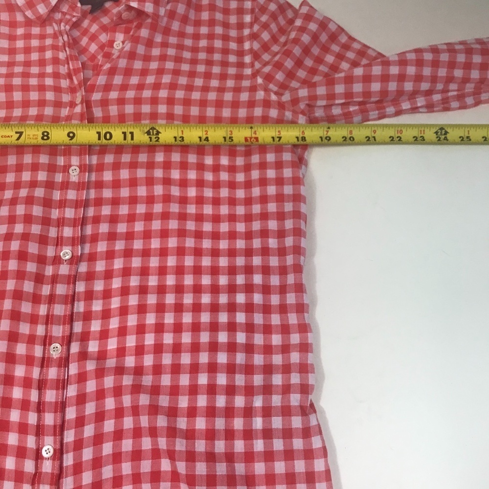 J Crew Classic-fit boy shirt in crinkle gingham 4 - Picture 8 of 9